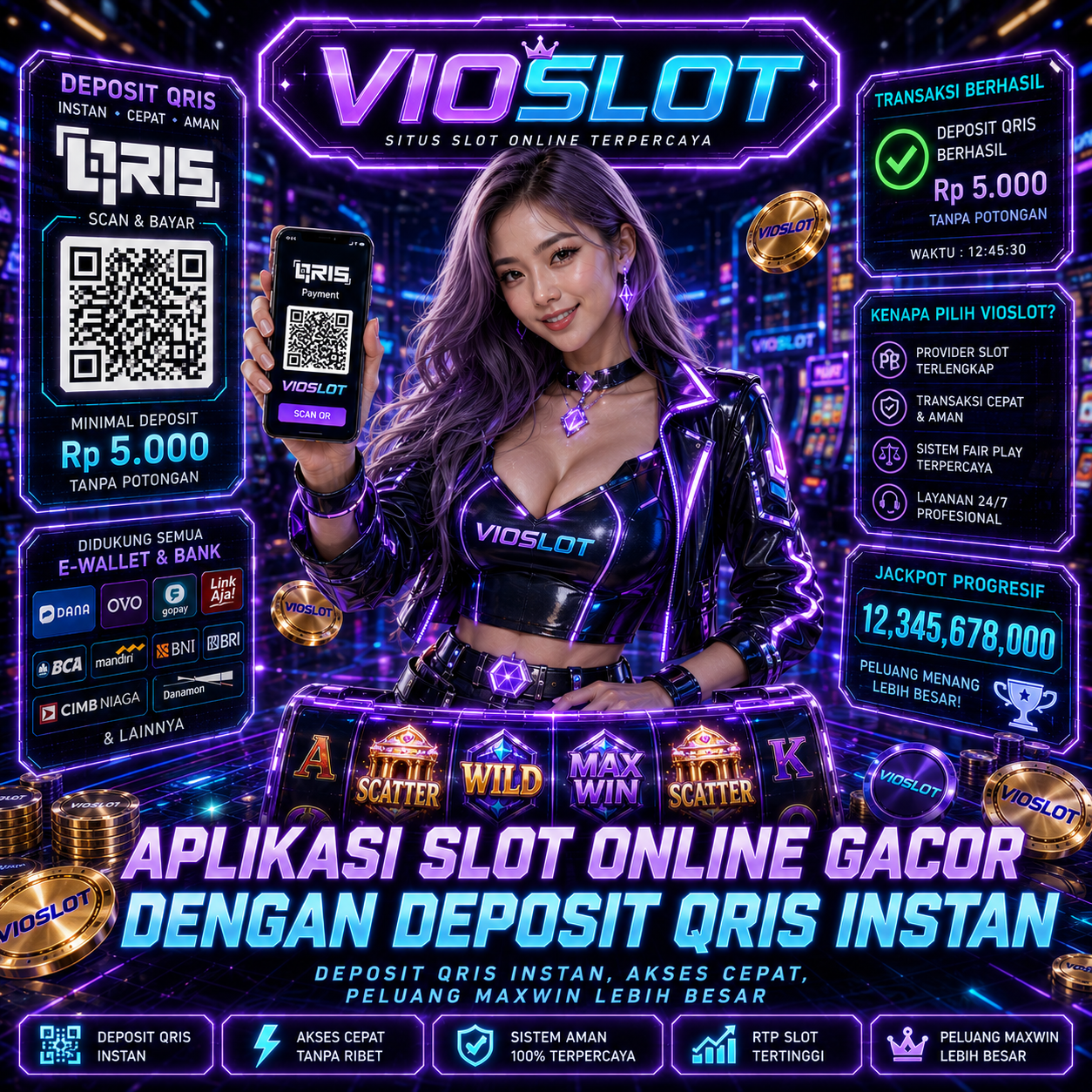 VIOSLOT : Aplikasi Slot Online Gacor dengan Deposit QRIS Instan